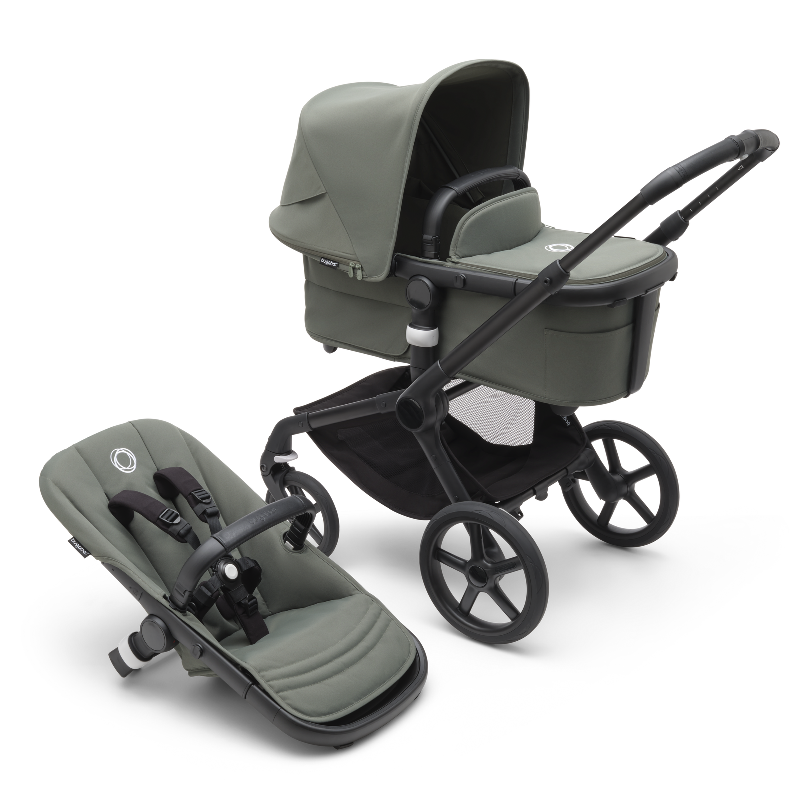 Bugaboo Fox 5 complete UK BLACK/FOREST GREEN-FOREST GREEN - Thumbnail Slide 1 of 12