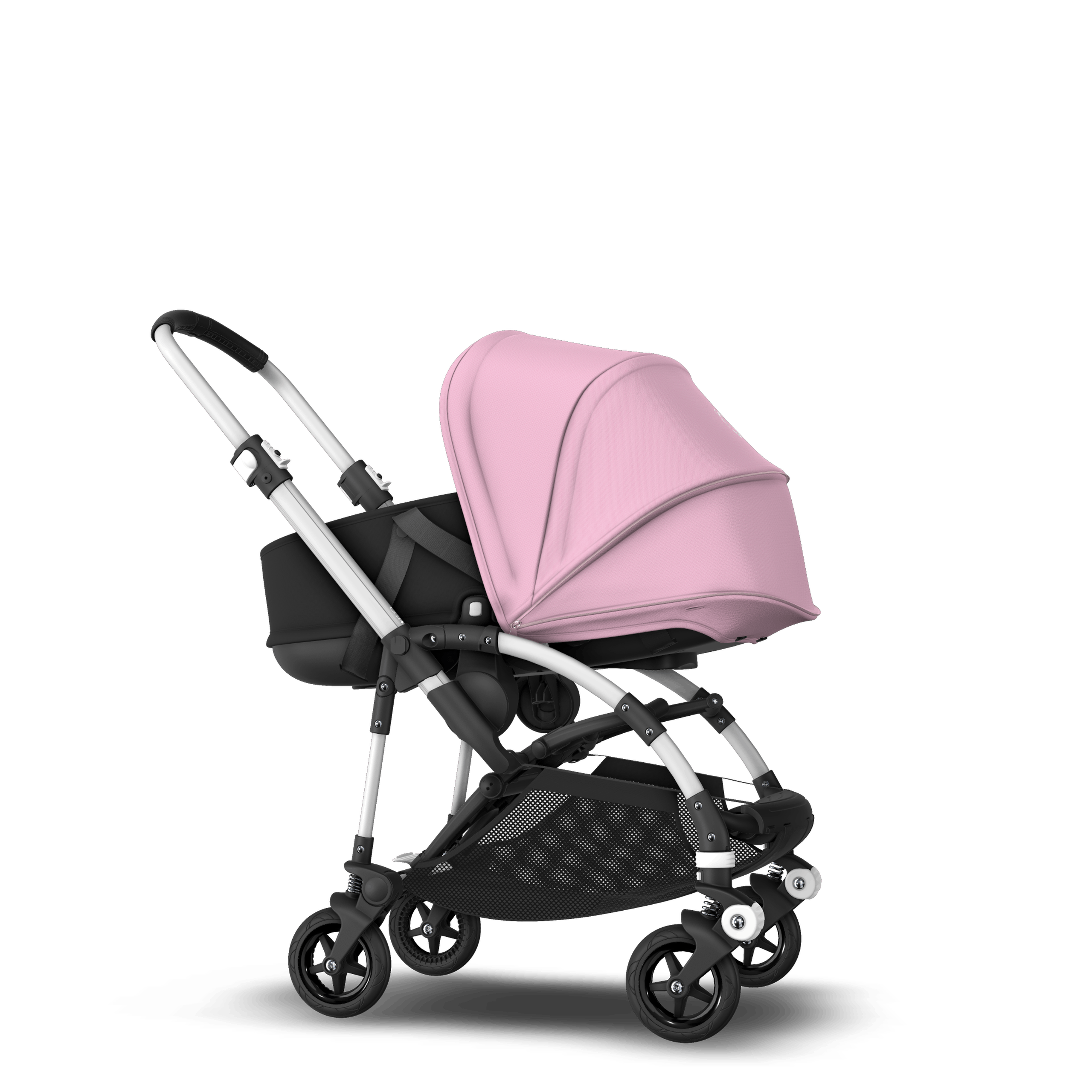 Bugaboo Bee5 bassinet and seat stroller with self stand soft pink