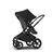 Bugaboo Fox 2 seat and bassinet stroller black sun canopy, grey melange fabrics, black base - Thumbnail Slide 6 of 10