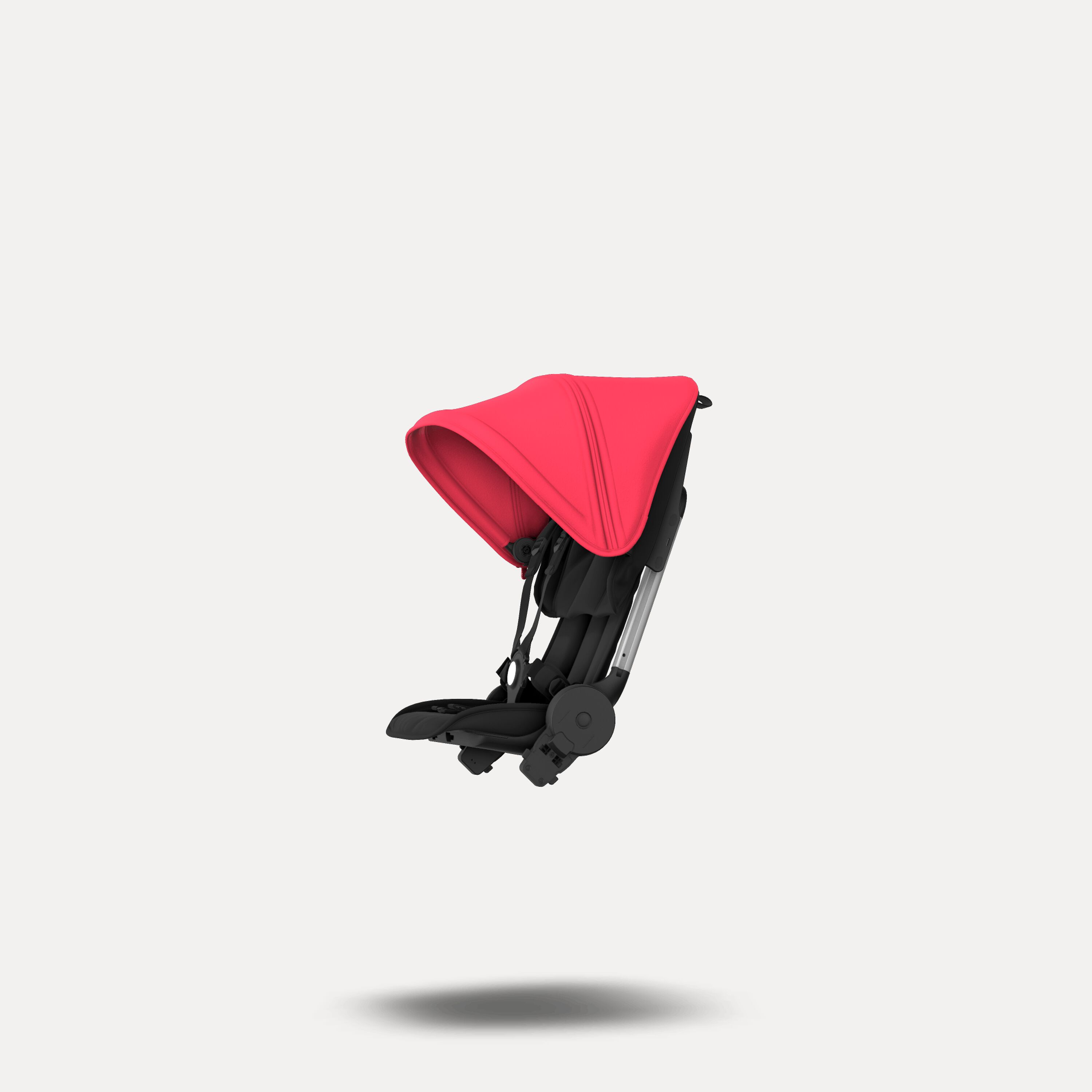 Refurbished Bugaboo Ant style set complete BLACK-NEON RED - Main Modal Image Slide 2 van 7