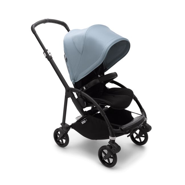 Bugaboo Bee 6 seat stroller vapor blue sun canopy, black fabrics, black chassis - Main Image Slide 1 of 5