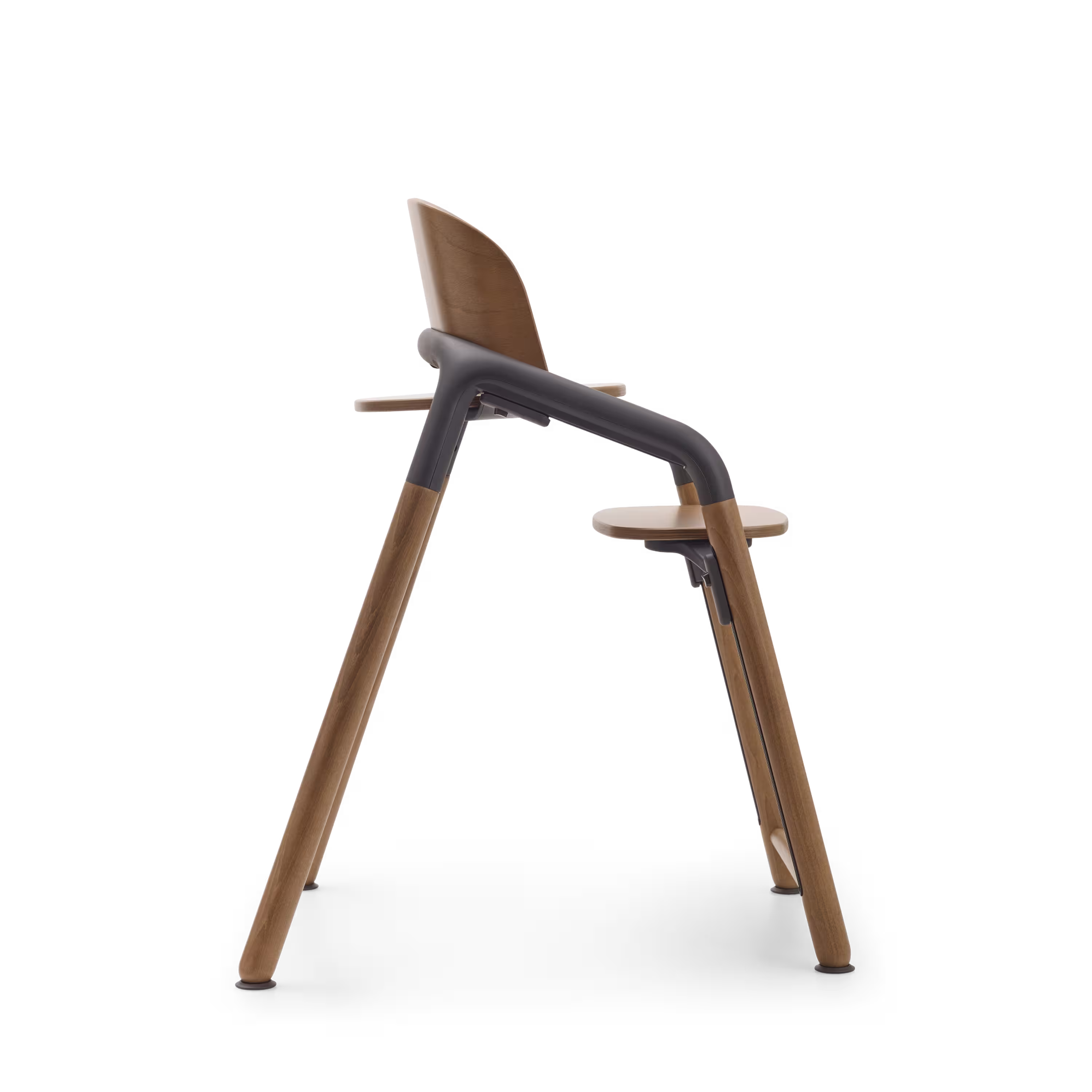 Side view of the Bugaboo Giraffe chair in warm wood/grey. - Main Modal Image Slide 5 of 6