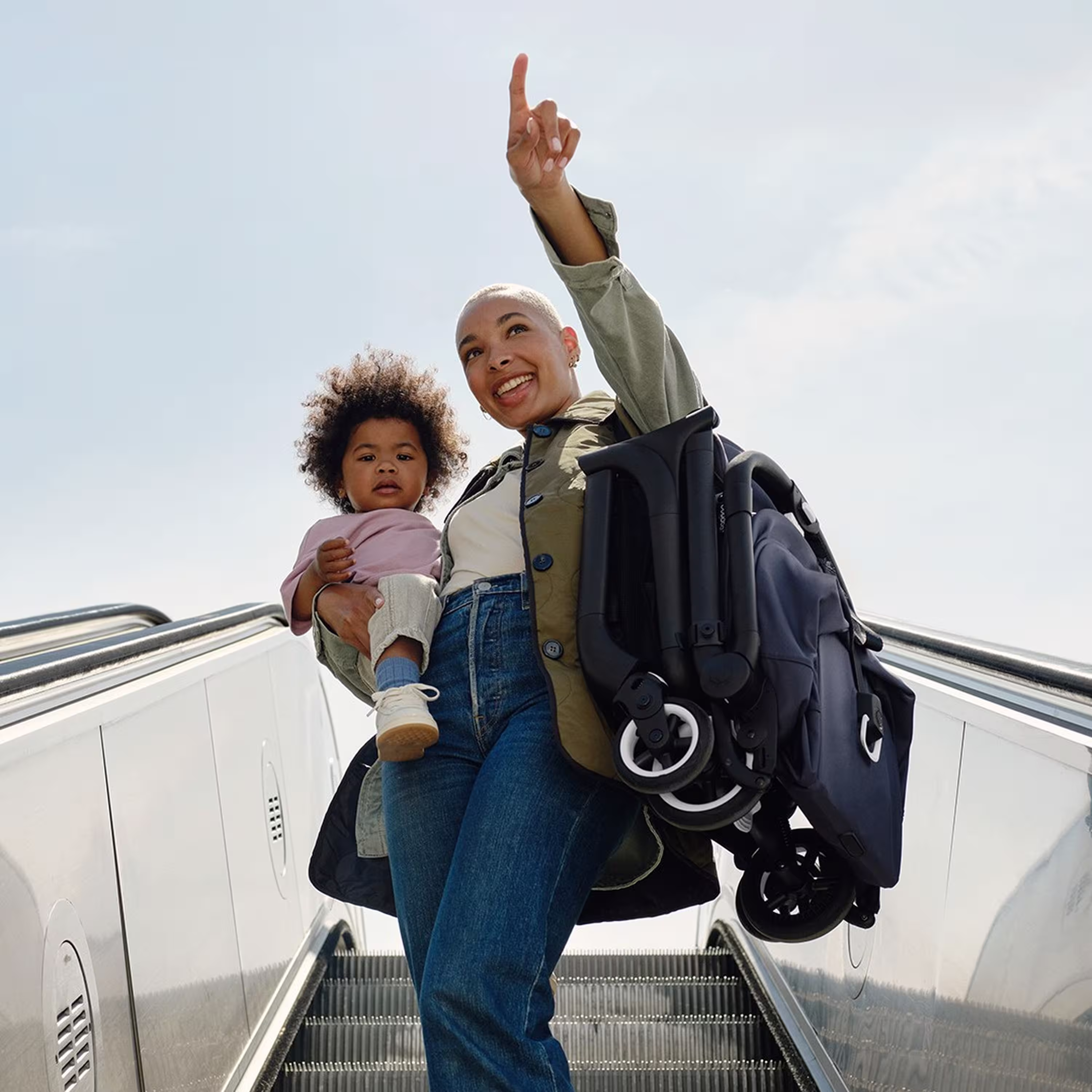 Bugaboo Butterfly travel pram black base, desert taupe fabrics, desert taupe sun canopy - Main Modal Image Slide 5 of 13