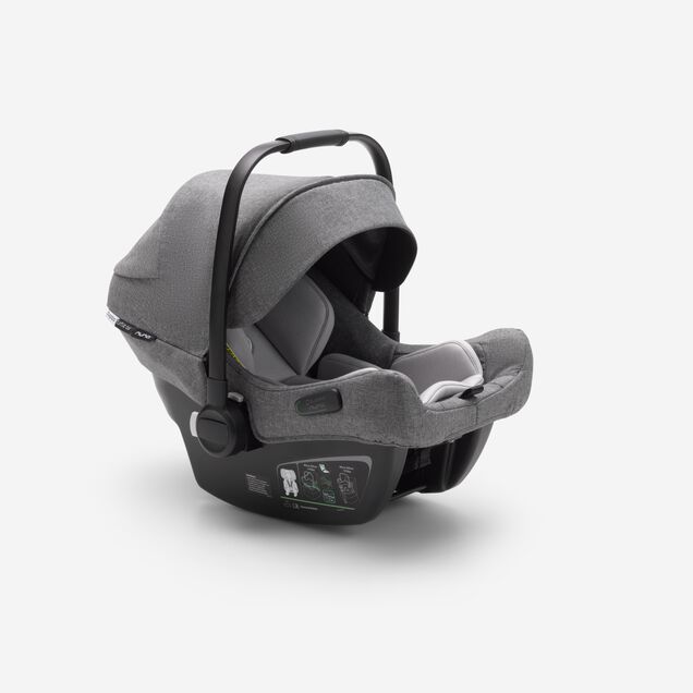 Bugaboo Fox 2 travel system grey melange (nr) sun canopy, grey melange fabrics, black base - Main Image Slide 11 of 18
