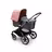 Bugaboo Fox 3 bassinet stroller with graphite frame, grey fabrics, and pink sun canopy. - Thumbnail Slide 2 of 7