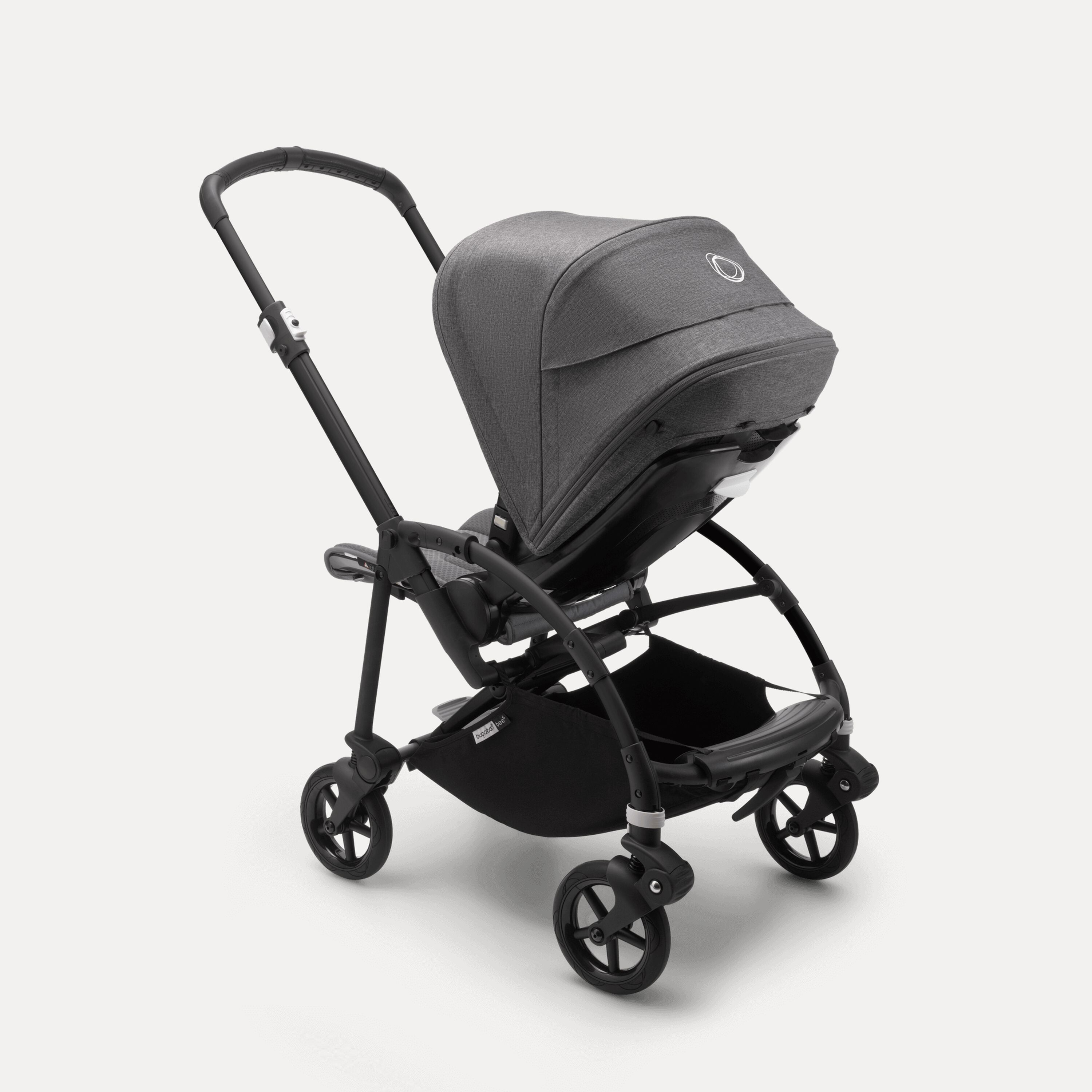 Bugaboo Bee 6 seat stroller grey mélange sun canopy, grey mélange fabrics, black base - Main Modal Image Slide 3 of 3