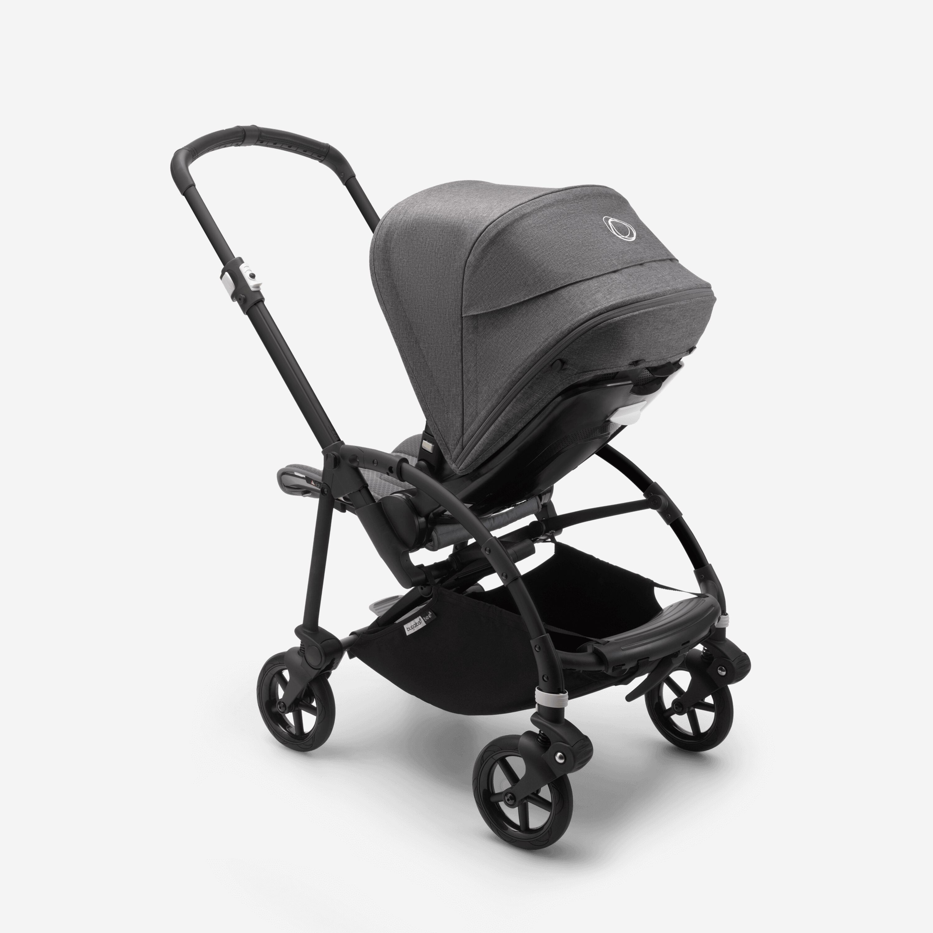 Bugaboo Bee 6 seat stroller grey mélange sun canopy, grey mélange fabrics, black base - Main Modal Image Slide 3 of 3
