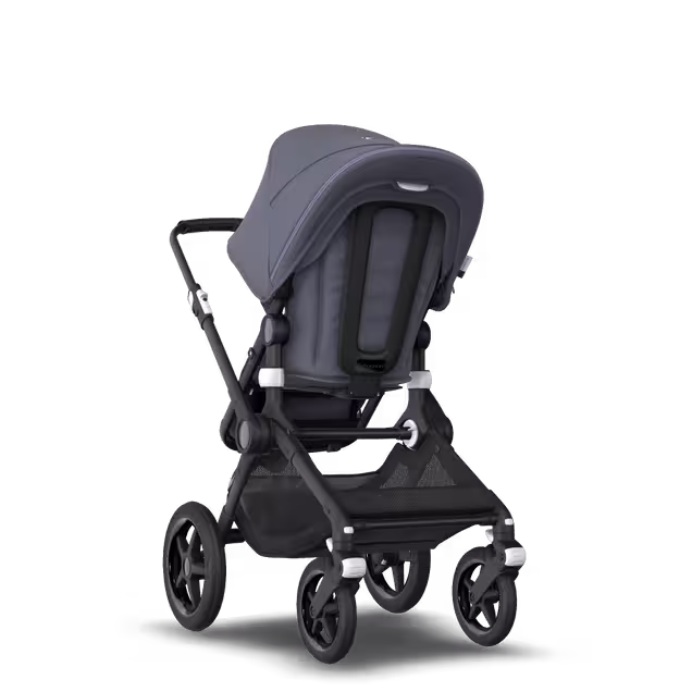 Bugaboo Fox 2 travel system steel blue sun canopy, steel blue fabrics, black base - Main Image Slide 6 of 15