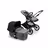 Bugaboo Fox 3 bassinet and seat stroller with graphite frame, grey melange fabrics, and black sun canopy. - Thumbnail Slide 5 of 7