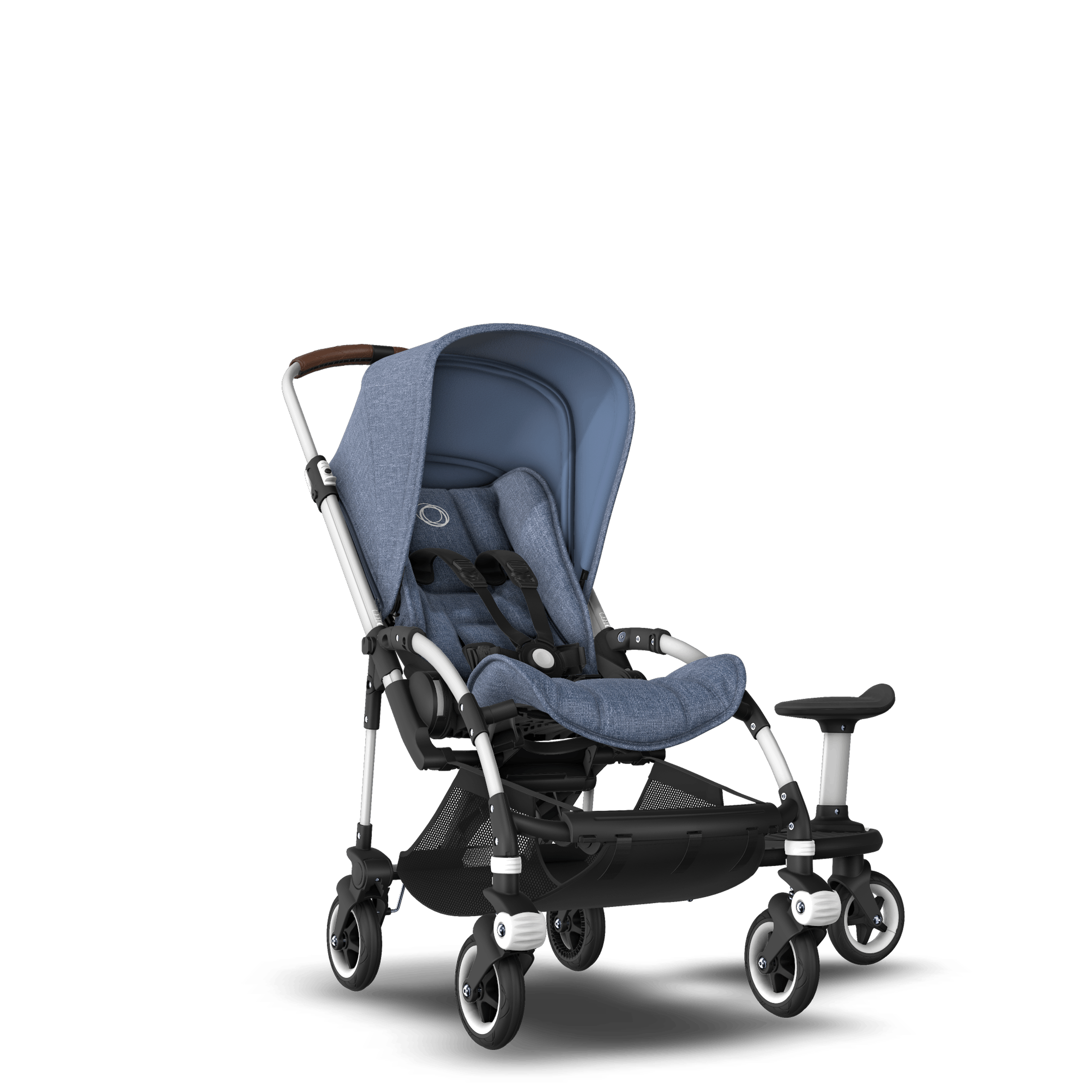 Bugaboo Bee5 Seat stroller sit and stand blue melange sun canopy