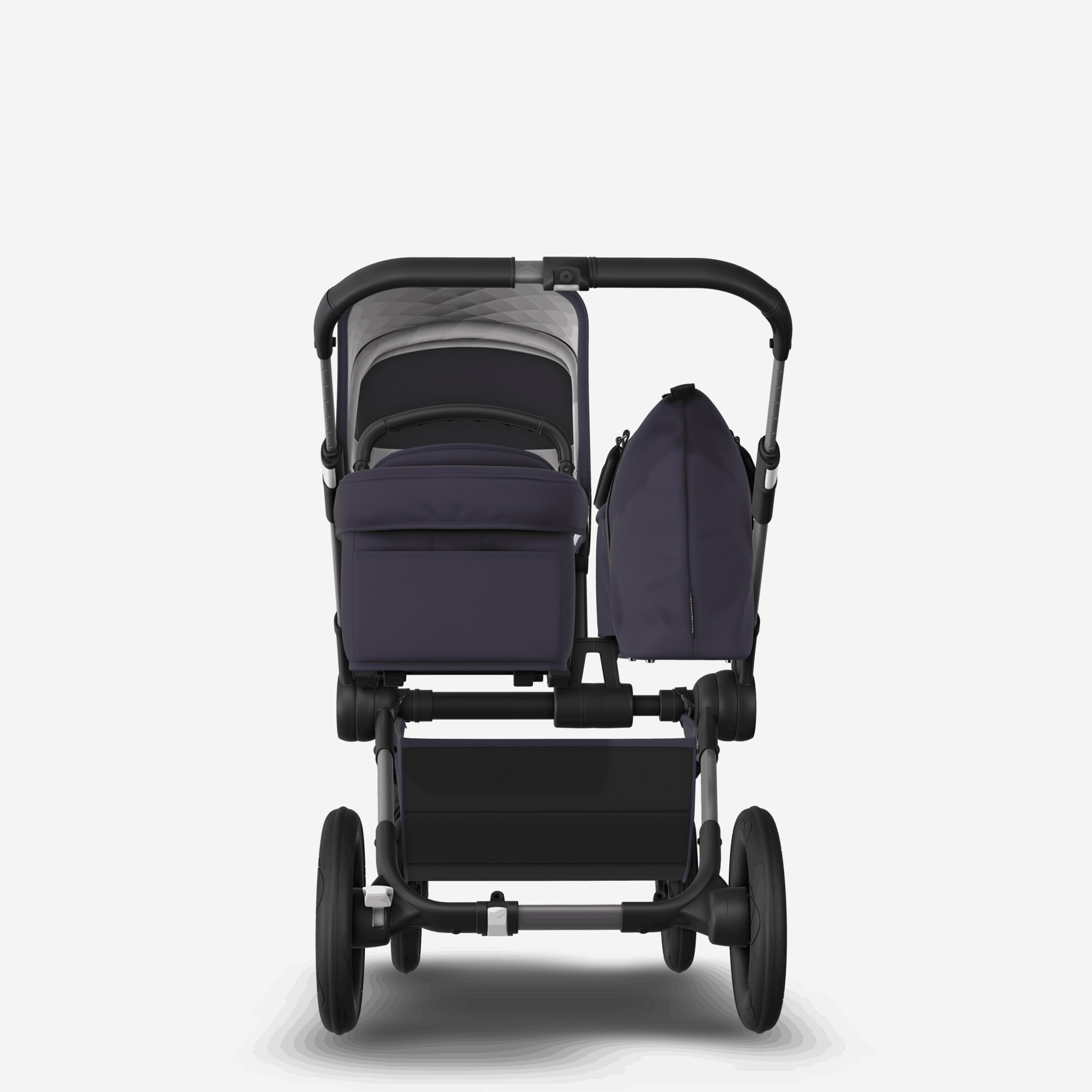 Bugaboo Donkey 5 Mono 2-in-1 stroller graphite base, classic collection dark navy fabrics, classic collection dark navy sun canopy - Main Modal Image Slide 3 of 11