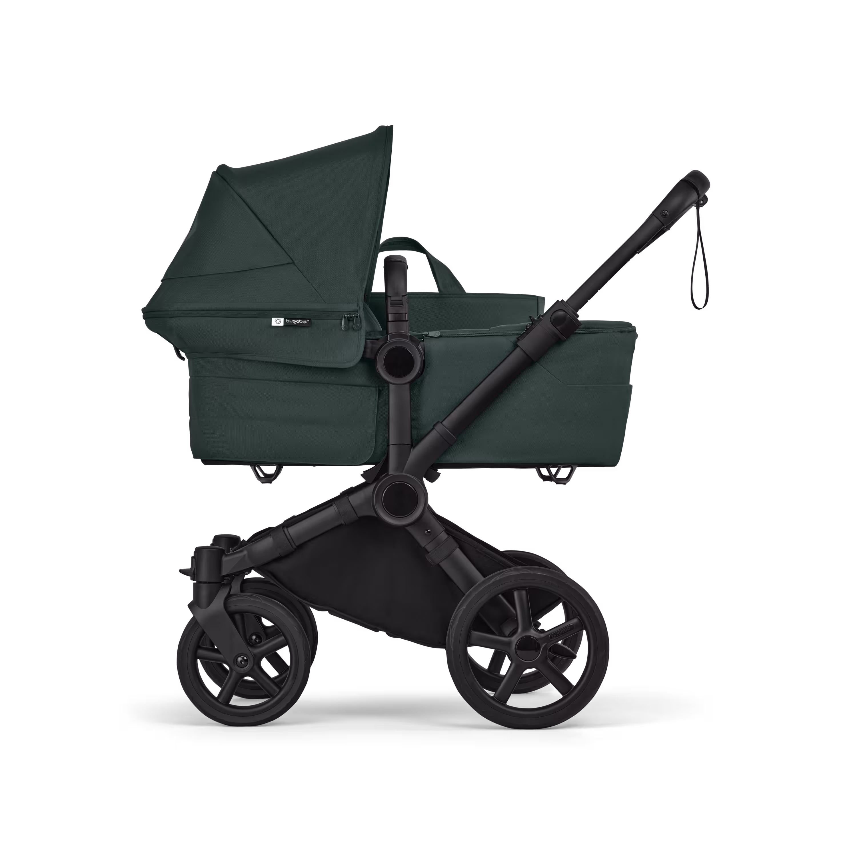 Bugaboo Donkey 6 2-in-1  stroller black base, fern green fabrics, fern green sun canopy - Main Modal Image Slide 2 of 10