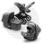 Bugaboo Fox 2 travel system grey melange (nr) sun canopy, grey melange fabrics, black base - Thumbnail Slide 1 of 18