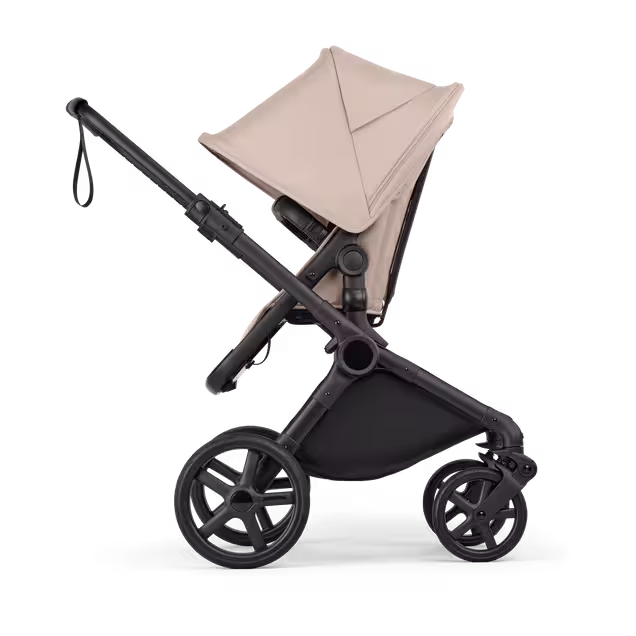 Bugaboo Cub 2-in-1 pram black base, desert taupe fabrics, desert taupe sun canopy - Main Image Slide 3 of 11