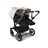 Bugaboo Donkey 5 twin stroller graphite base, midnight black fabrics, misty white sun canopy - Thumbnail Slide 3 of 12