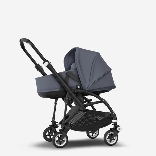 Bugaboo Bee 5 seat and bassinet stroller steel blue sun canopy, steel blue fabrics, black base - Main Image Slide 6 of 6