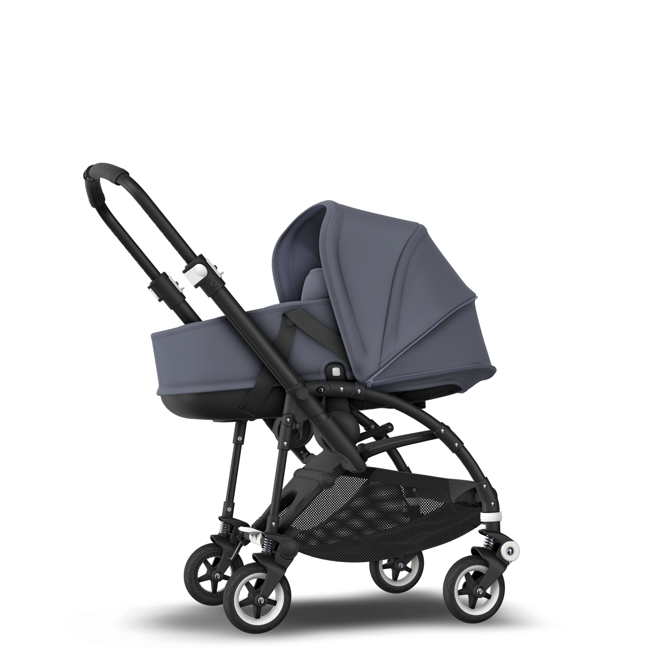 Bugaboo Bee 5 seat and bassinet stroller steel blue sun canopy, steel blue fabrics, black base - Thumbnail Slide 6 of 6