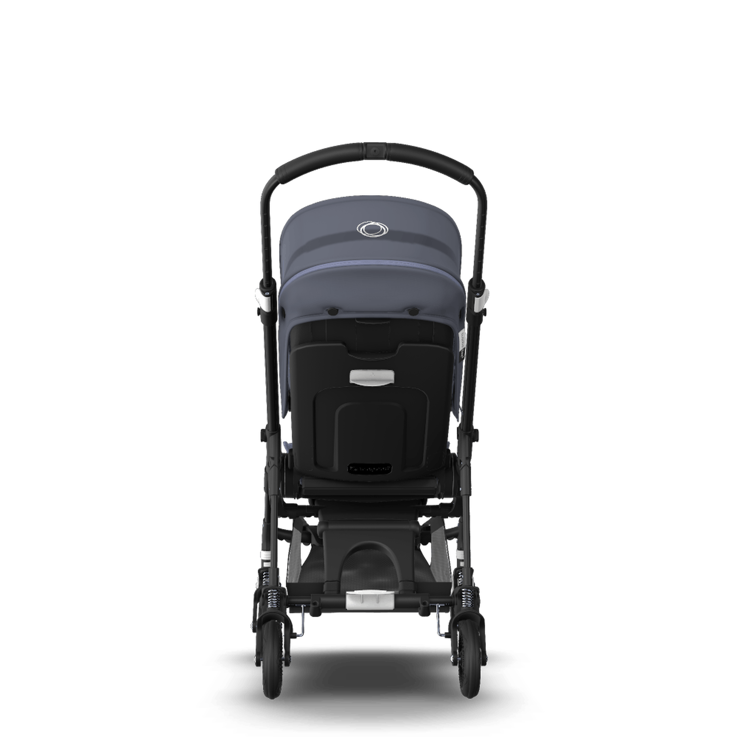 PP Bugaboo Bee 5 seat stroller steel blue sun canopy, blue melange fabrics, black base - Thumbnail Slide 1 of 6