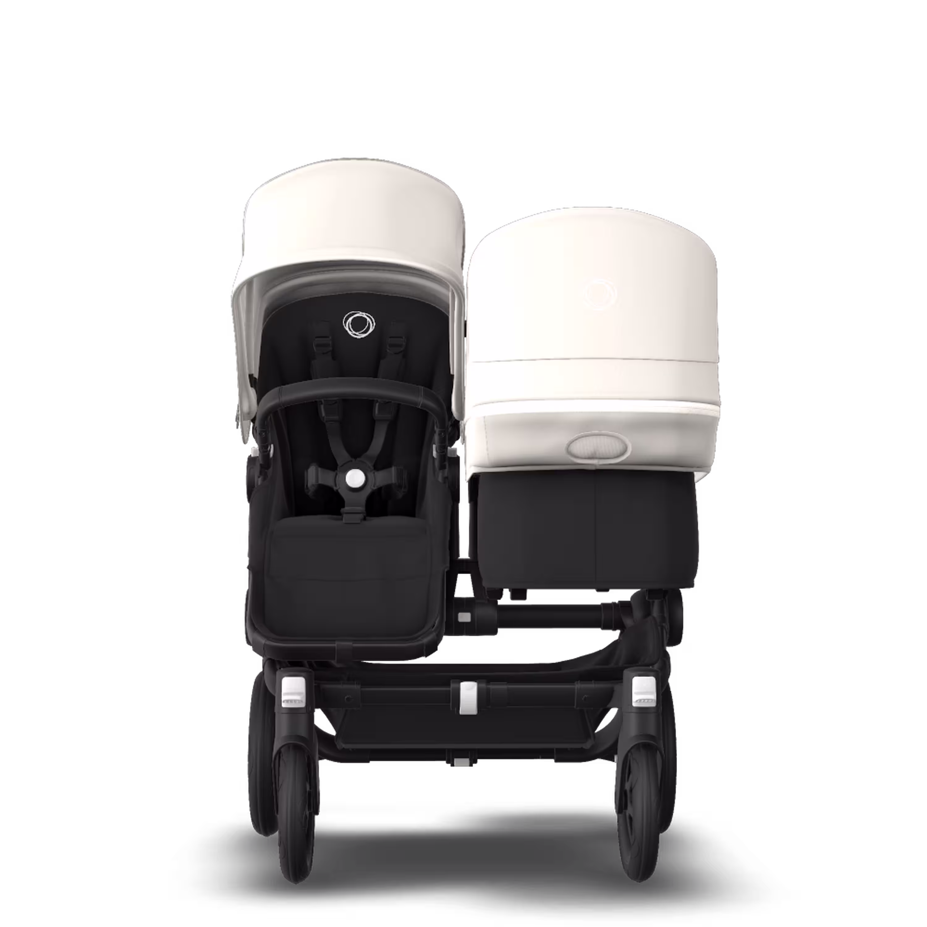Bugaboo Donkey 3 Duo fresh white sun canopy, black seat, black chassis - Main Modal Image Slide 3 of 6