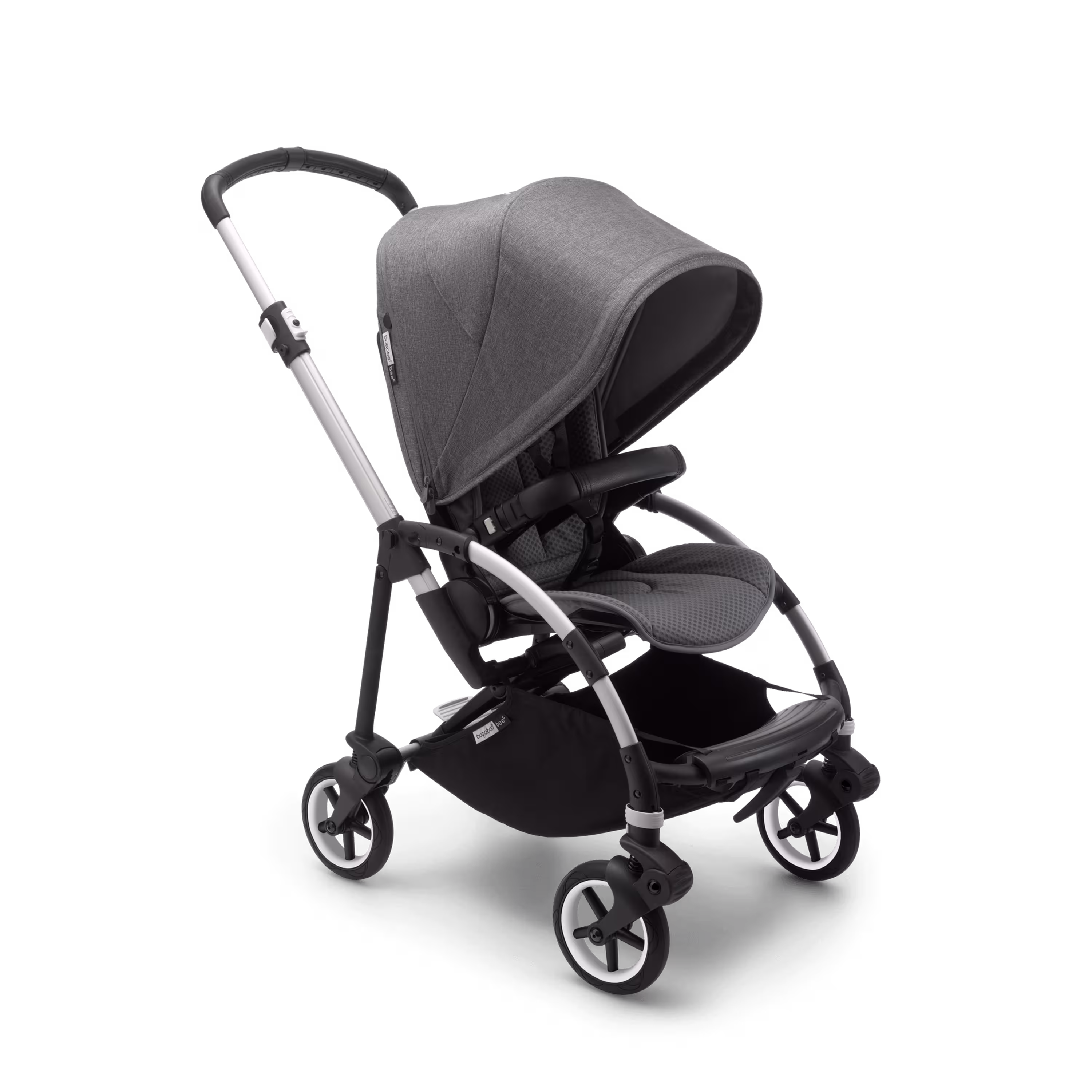 PP Bugaboo Bee 6 2-in-1 stroller grey melange sun canopy, grey melange fabrics, aluminium base - Main Modal Image Slide 3 of 4