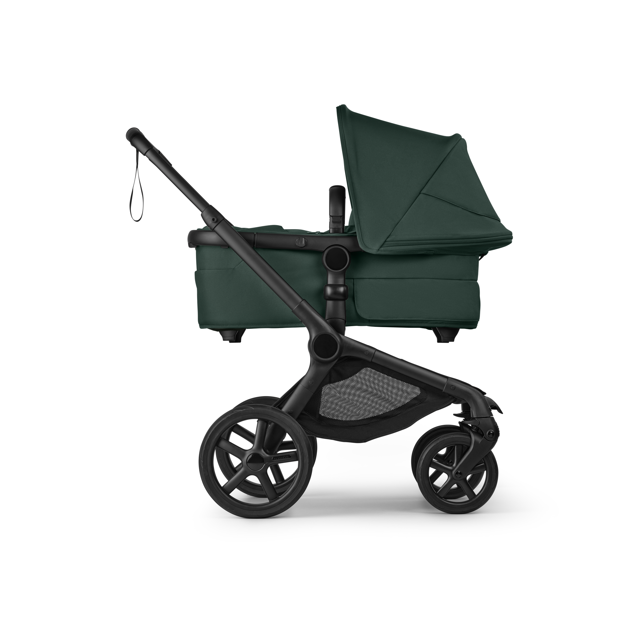 Bugaboo Fox 5 Renew 2-in-1 stroller black base, fern green fabrics, fern green sun canopy - Thumbnail Slide 2 of 12