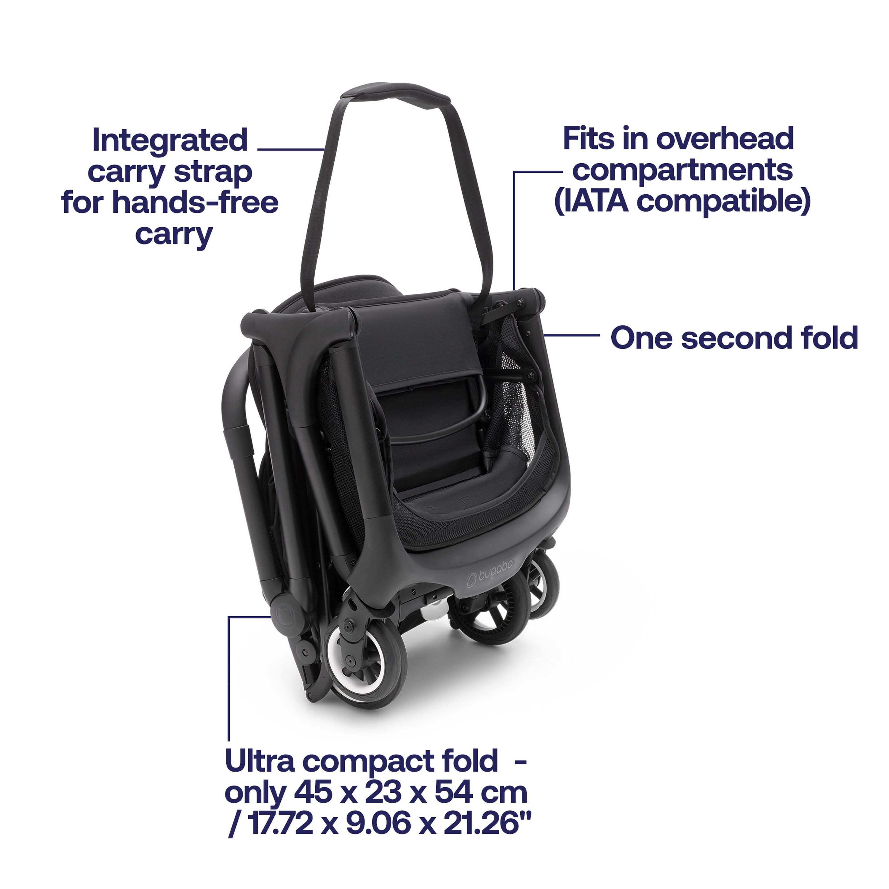 Refurbished Bugaboo Butterfly complete Black/Midnight black - Midnight black - Main Modal Image Slide 10 of 12
