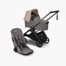 Bugaboo Dragonfly Plus 2-in-1 stroller graphite base, grey melange fabrics, desert taupe sun canopy