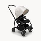Bugaboo Bee 6 seat stroller fresh white sun canopy, black fabrics, black chassis