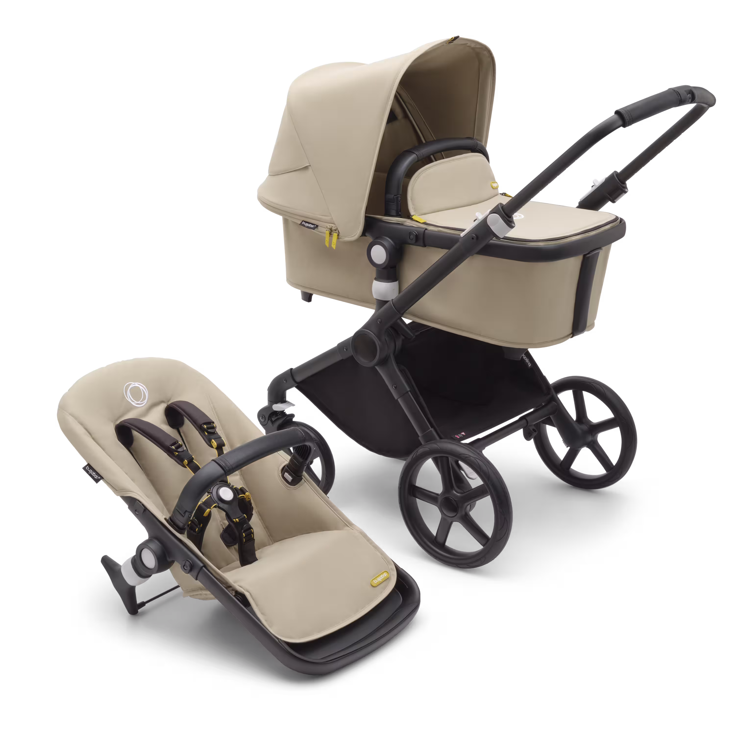 Refurbished Bugaboo Fox Cub complete AU BLACK/DESERT BEIGE-DESERT BEIGE - Main Modal Image Slide 1 of 11