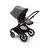 Fox 2 Seat and Bassinet Stroller Grey Melange sun canopy, Grey Melange style set, Black chassis - Thumbnail Slide 6 of 6