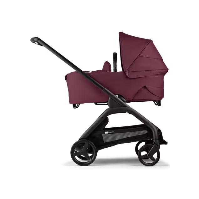 Bugaboo Dragonfly 2-in-1 pushchair black base, dark cherry red fabrics, dark cherry red sun canopy - Main Image Slide 3 of 16
