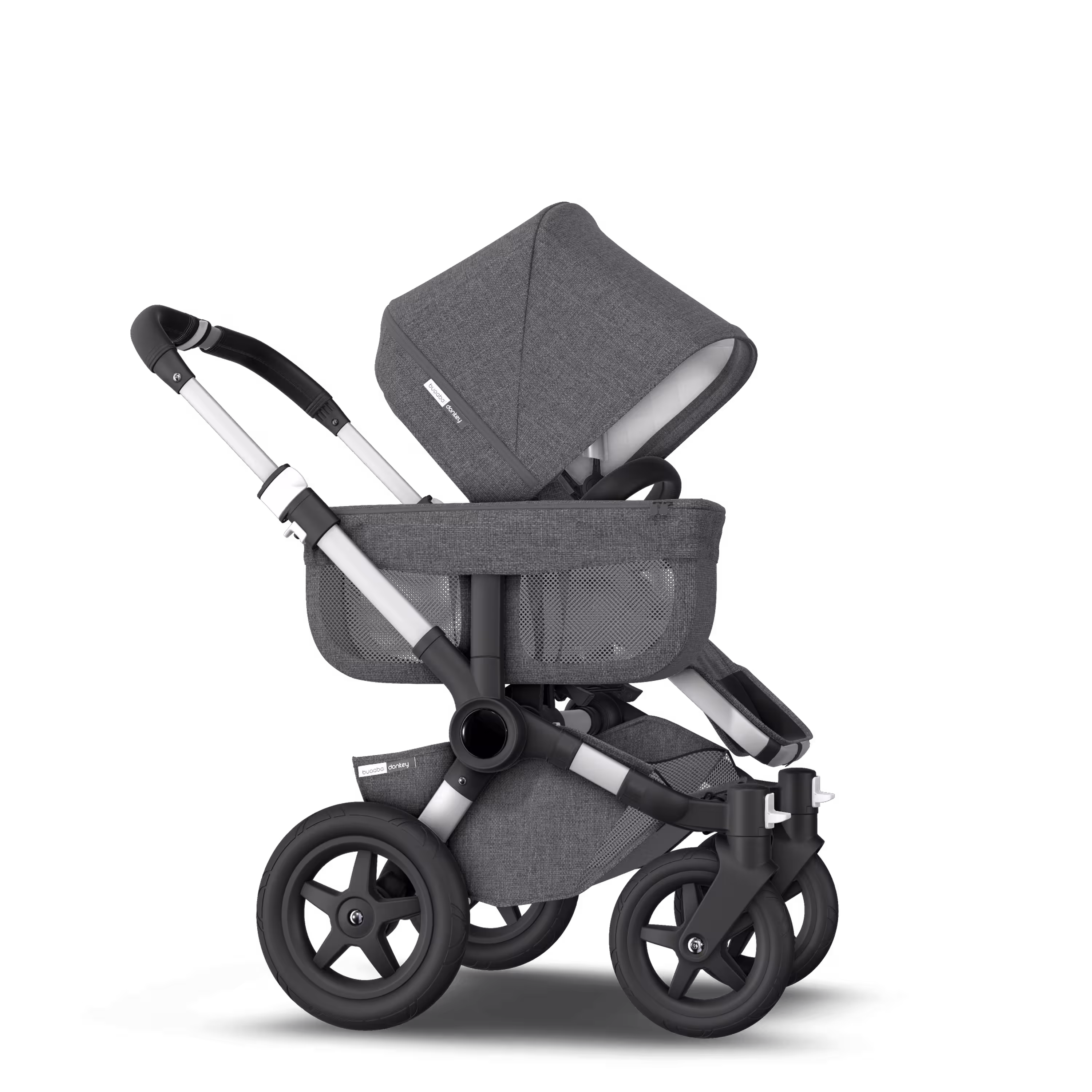 Refurbished Bugaboo Donkey2 Classic mono complete US ALU/GREY MELANGE - Main Modal Image Slide 4 of 7