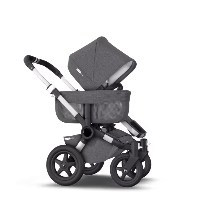Refurbished Bugaboo Donkey2 Classic mono complete US ALU/GREY MELANGE - Main Image Slide 4 of 7