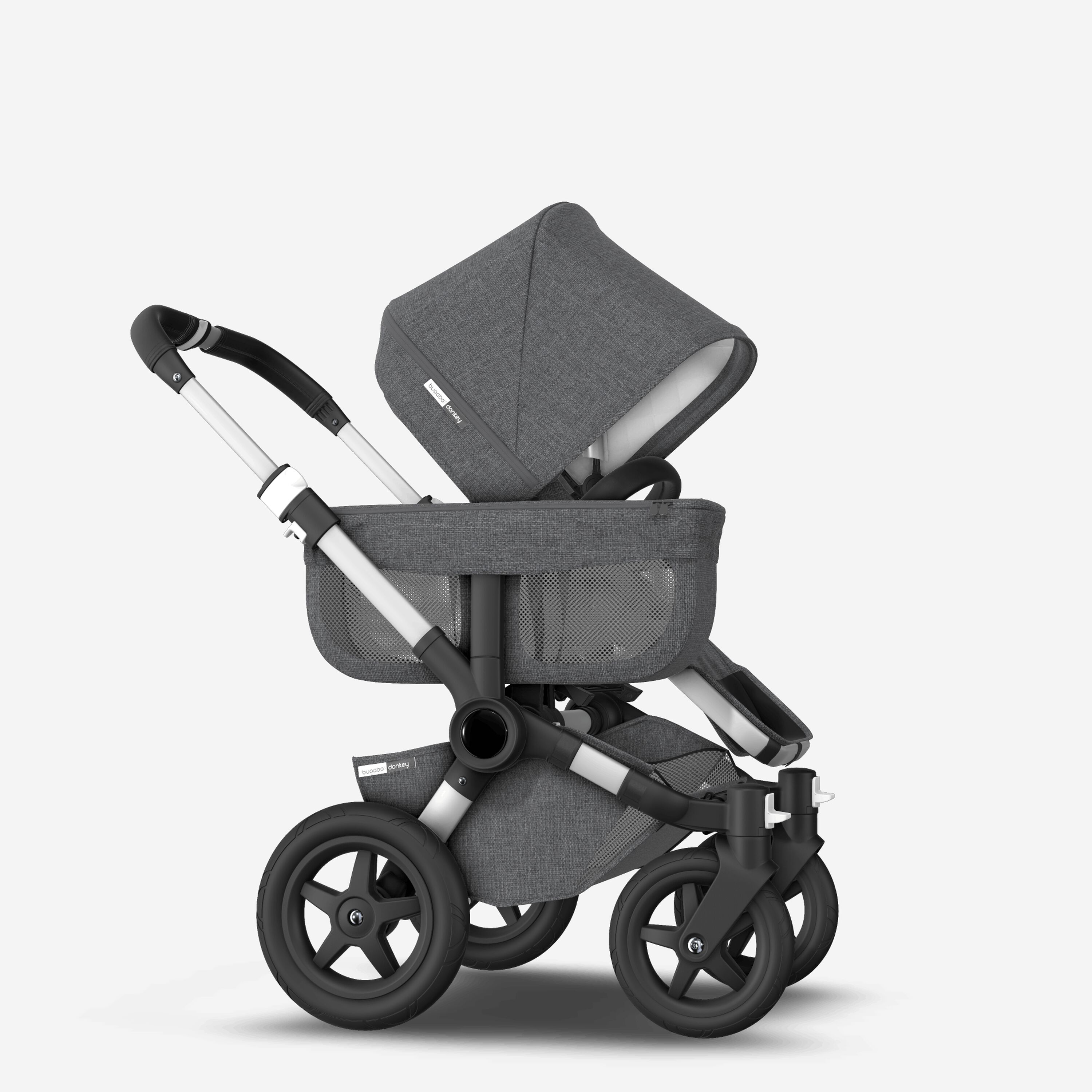 Refurbished Bugaboo Donkey2 Classic mono complete US ALU/GREY MELANGE - Main Modal Image Slide 4 of 7
