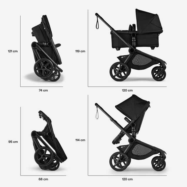 Bugaboo Kangaroo 2-in-1 stroller black base, desert taupe fabrics, desert taupe sun canopy - Main Image Slide 20 of 20