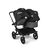 Bugaboo Donkey 5 Duo double stroller black base, grey mélange fabrics, midnight black sun canopy - Thumbnail Slide 4 of 11