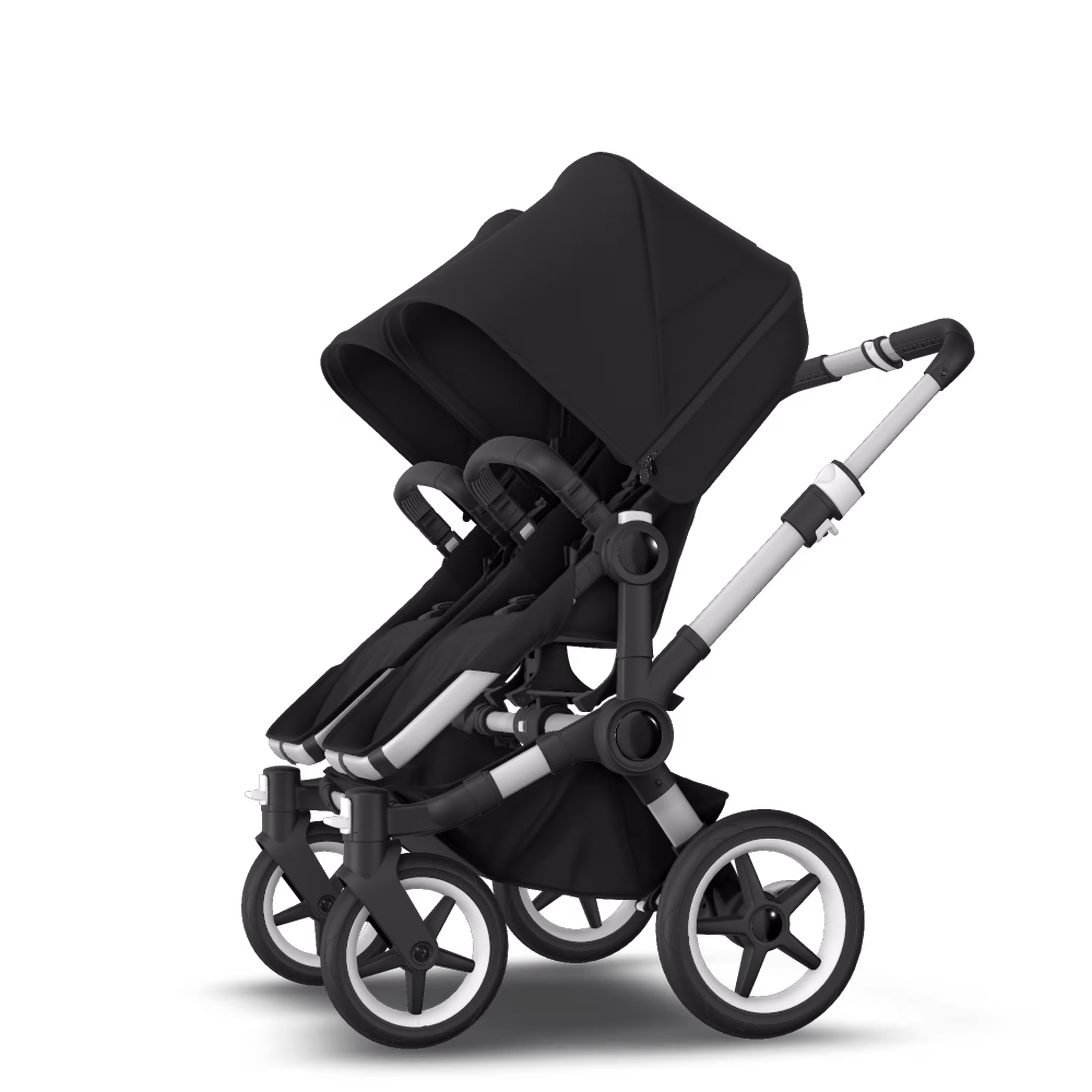 Bugaboo Donkey 3 Twin travel system black sun canopy, black fabrics, aluminium base - Main Modal Image Slide 15 of 15