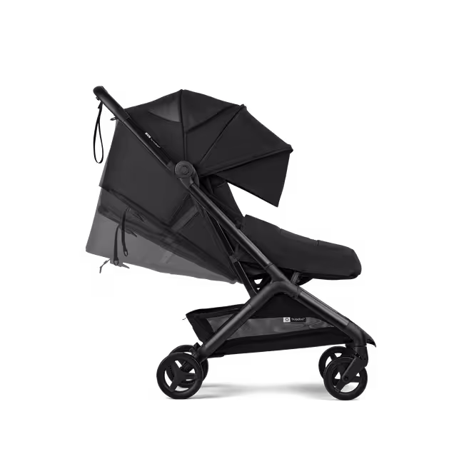 Bugaboo Butterfly 2 Plus travel stroller black base, heritage black fabrics, heritage black sun canopy - Main Image Slide 9 of 12