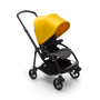 Bugaboo Bee 6 seat stroller lemon yellow sun canopy, grey mélange fabrics, black base - Thumbnail Slide 1 van 5