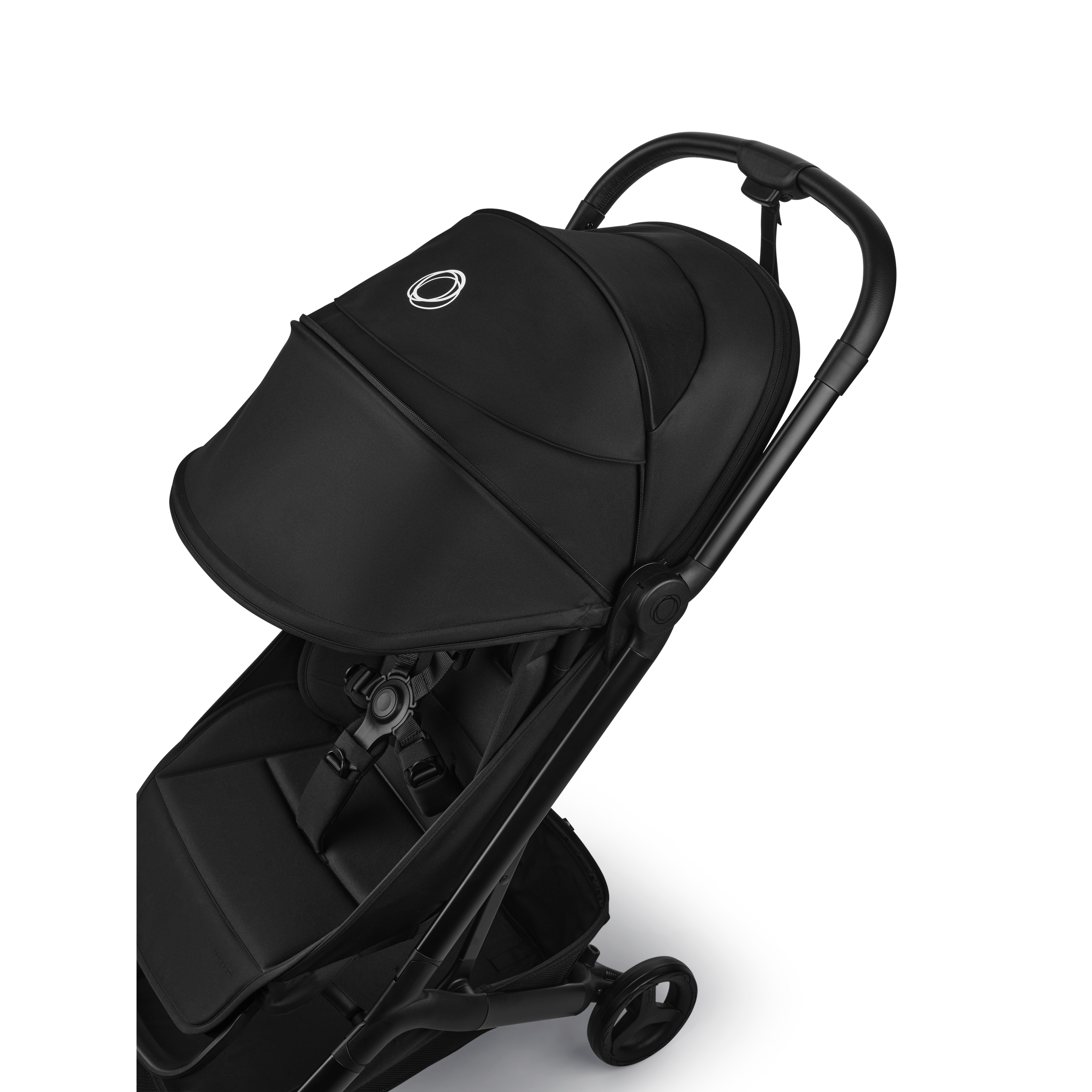 Bugaboo Butterfly 2 Plus travel pram black base, dusty pink fabrics, dusty pink sun canopy - Thumbnail Slide 6 of 11