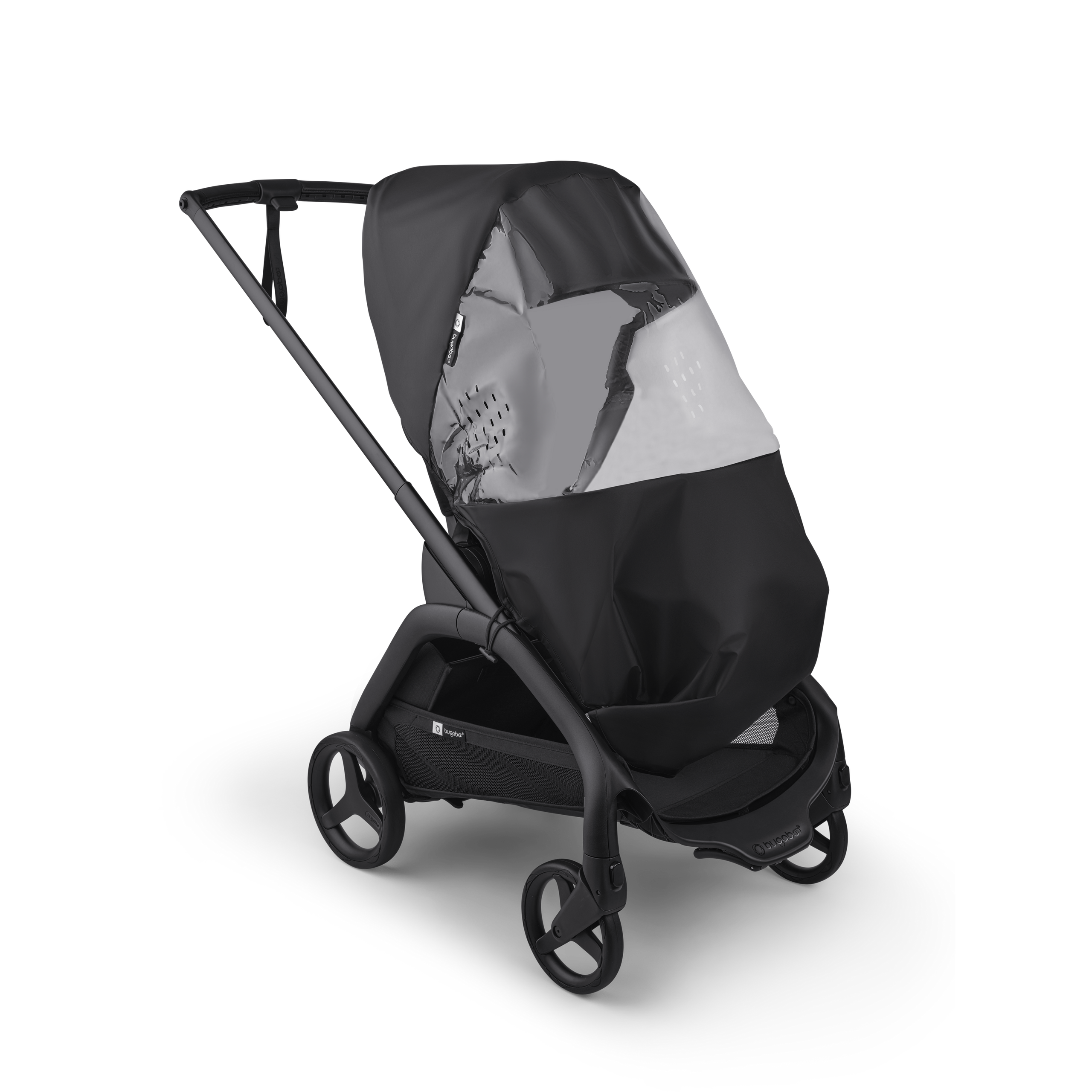 Bugaboo Dragonfly Plus seat stroller graphite base, grey melange fabrics, misty white sun canopy - Thumbnail Slide 11 of 11