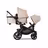 Bugaboo Kangaroo 2-in-1 tandem stroller with one bassinet above and one seat below, with Desert Taupe fabrics and Desert Taupe sun canopies. - Thumbnail Slide 2 of 18