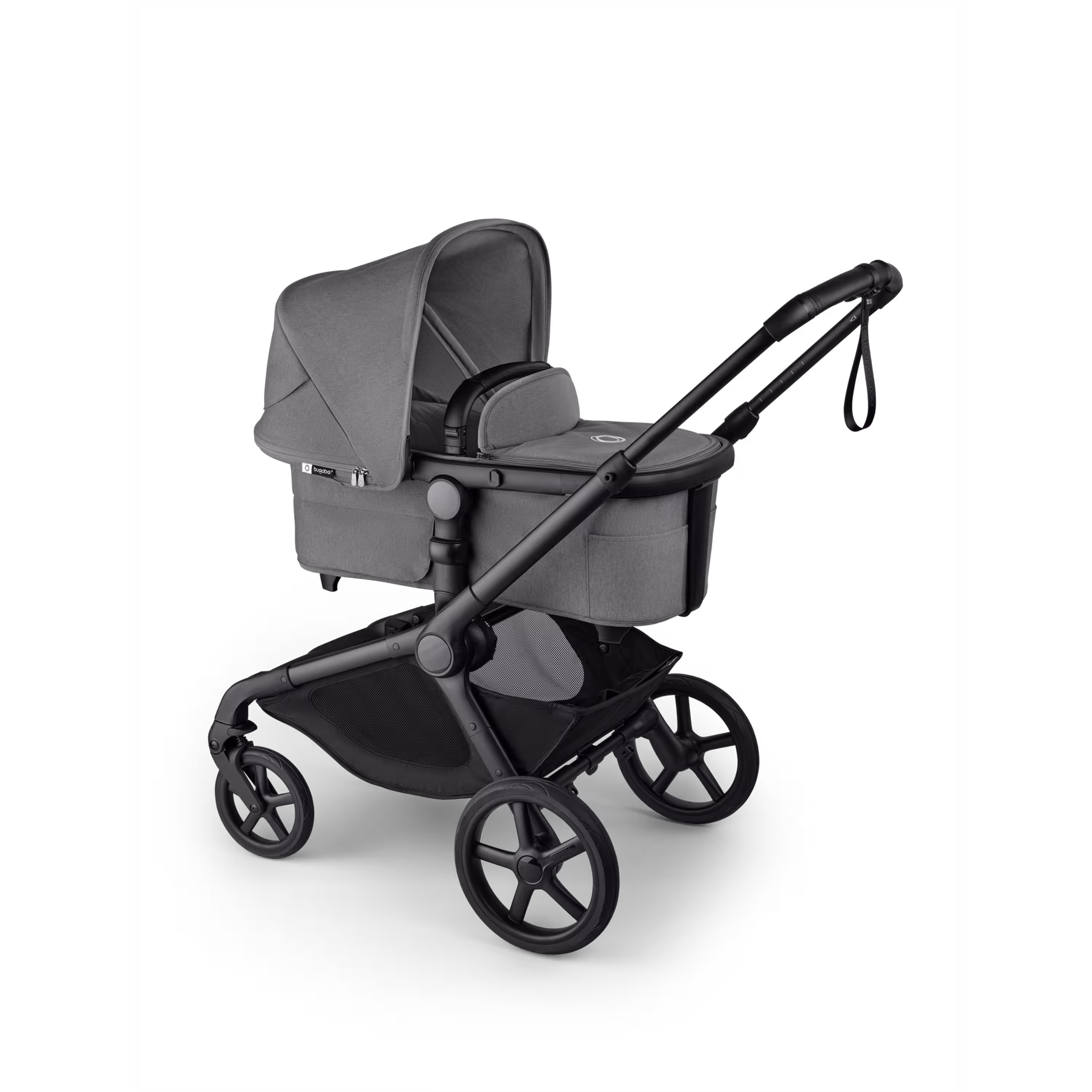 Bugaboo Kangaroo 2-in-1 stroller black base, moon grey fabrics, moon grey sun canopy - Main Modal Image Slide 3 of 18
