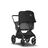 Bugaboo Fox 2 seat and bassinet stroller black sun canopy, grey melange fabrics, black base - Thumbnail Slide 1 of 10