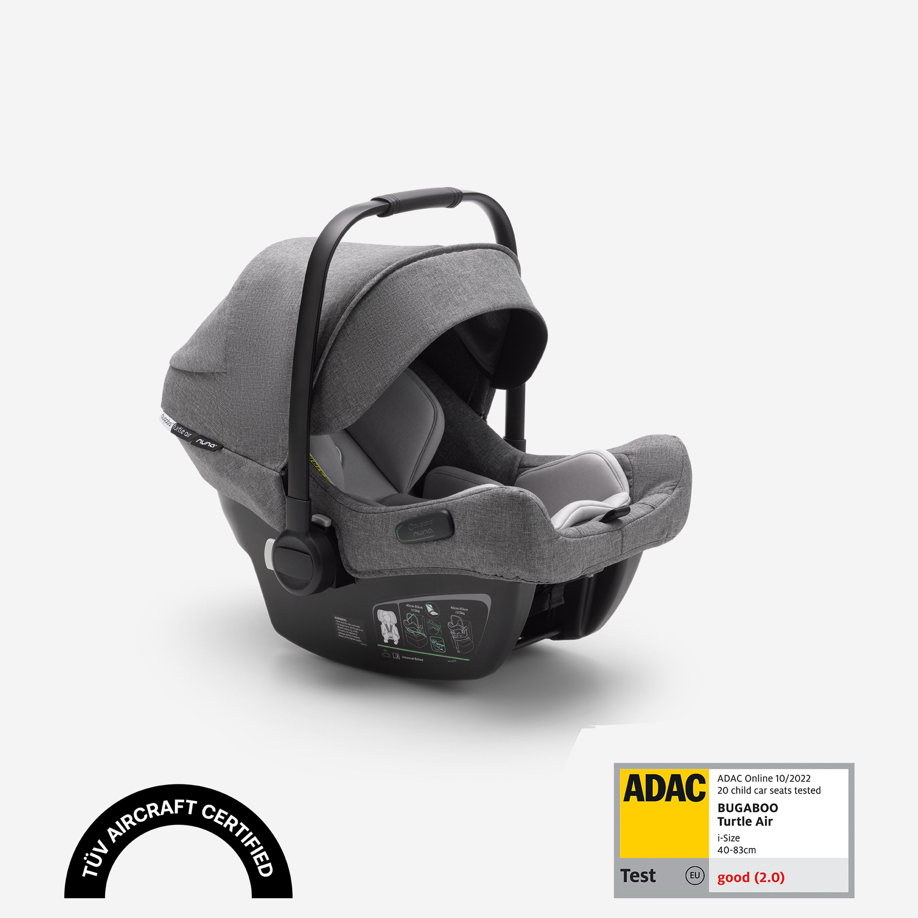 Bugaboo Turtle Air by Nuna car seat GREY - Main Modal Image Slide 1 of 7