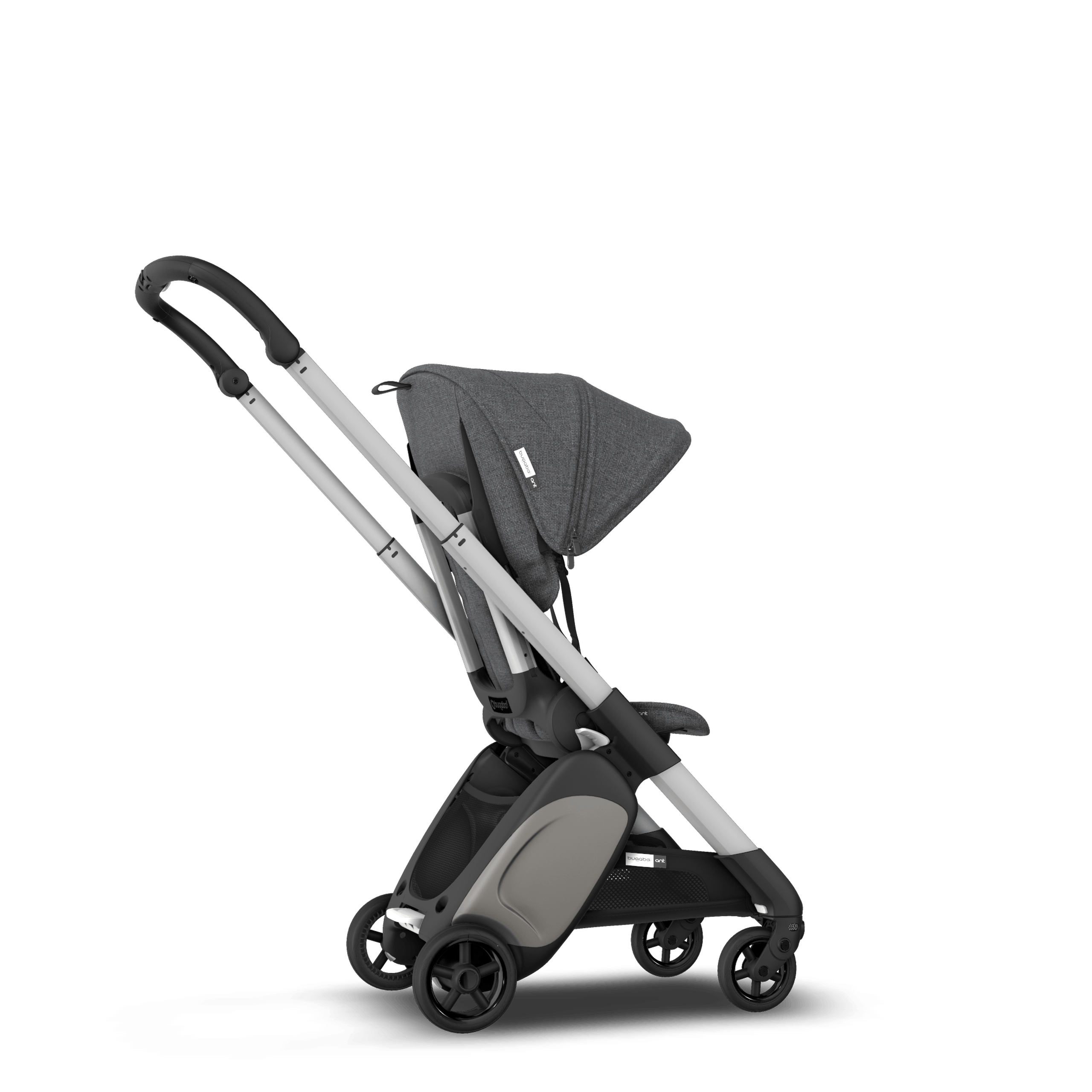 Bugaboo Ant Sit and stand travel stroller Grey Melange sun canopy