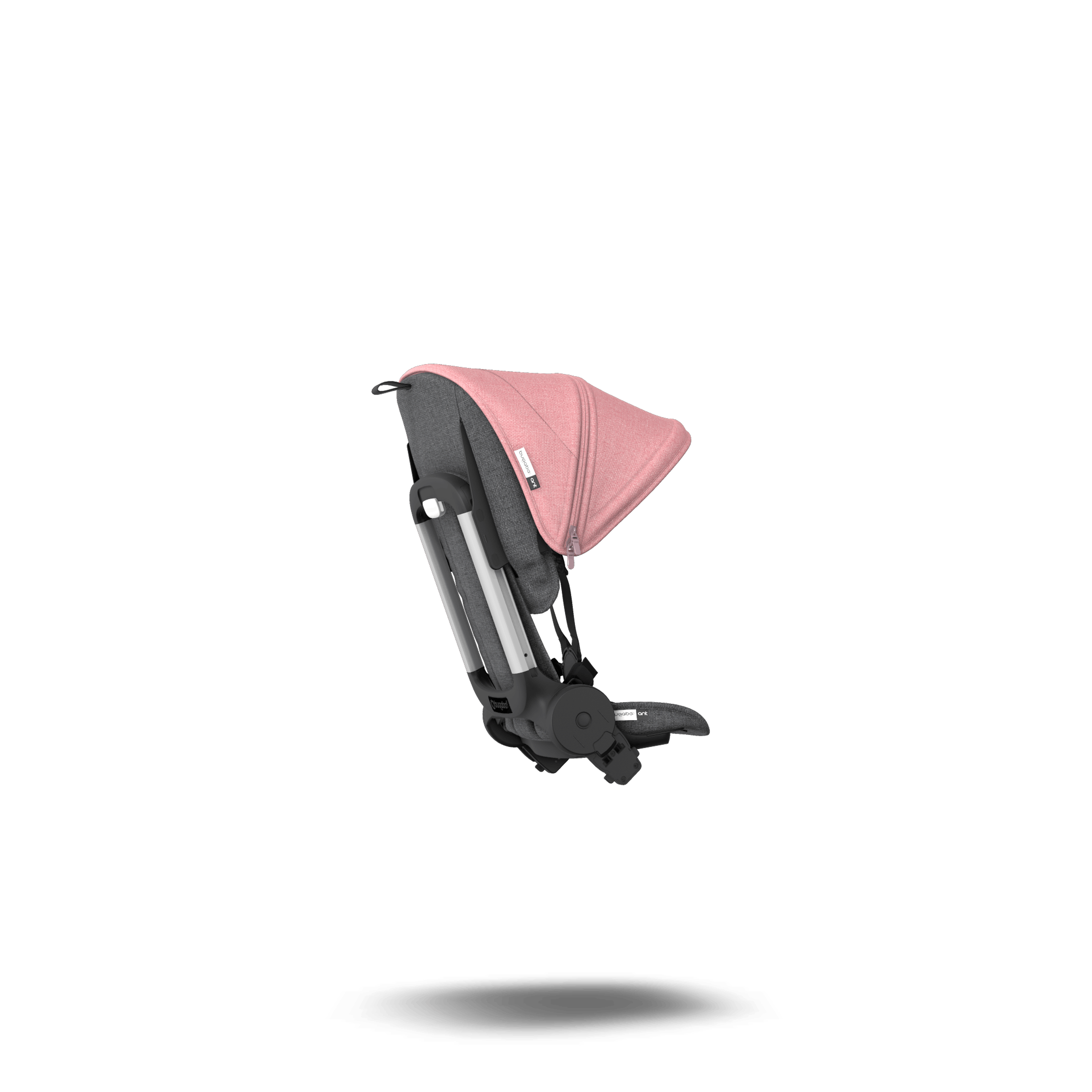 Refurbished Bugaboo Ant style set complete GREY MELANGE-PINK MELANGE - Thumbnail Slide 6 van 7