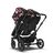 Bugaboo Donkey 5 twin stroller black base, midnight black fabrics, animal explorer pink/red sun canopy - Thumbnail Slide 3 of 12