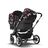 Bugaboo Donkey 5 Duo double stroller graphite base, midnight black fabrics, animal explorer pink/ red sun canopy - Thumbnail Slide 1 of 10
