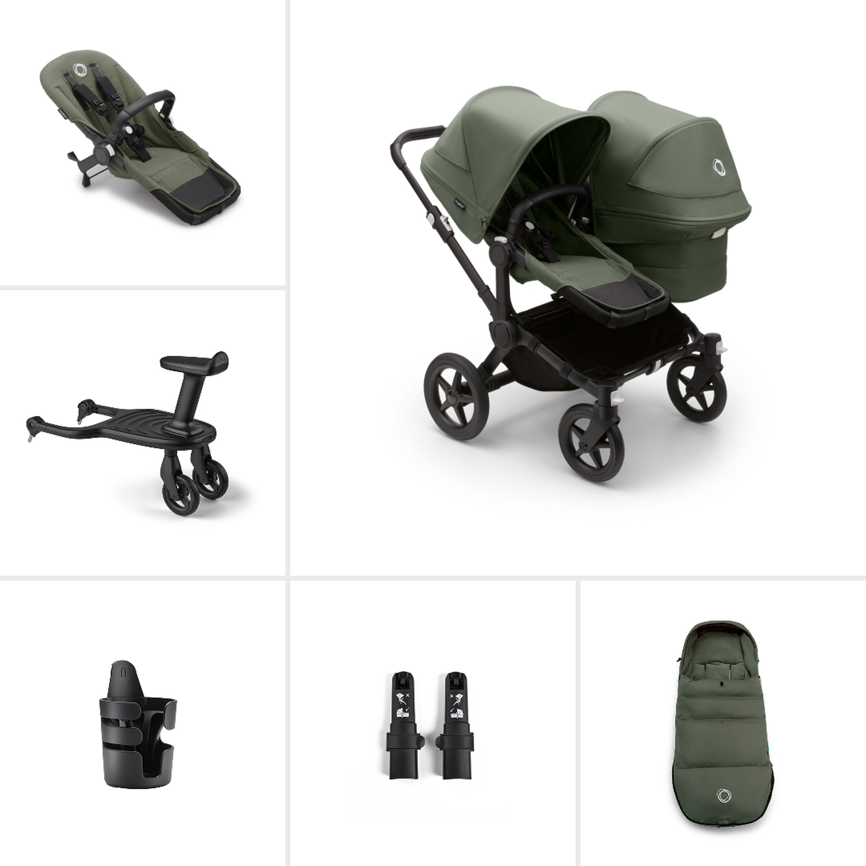 Bugaboo Donkey 5 Duo Essential stroller bundle (with wheeled board) - Main Modal Image Slide 1 of 6